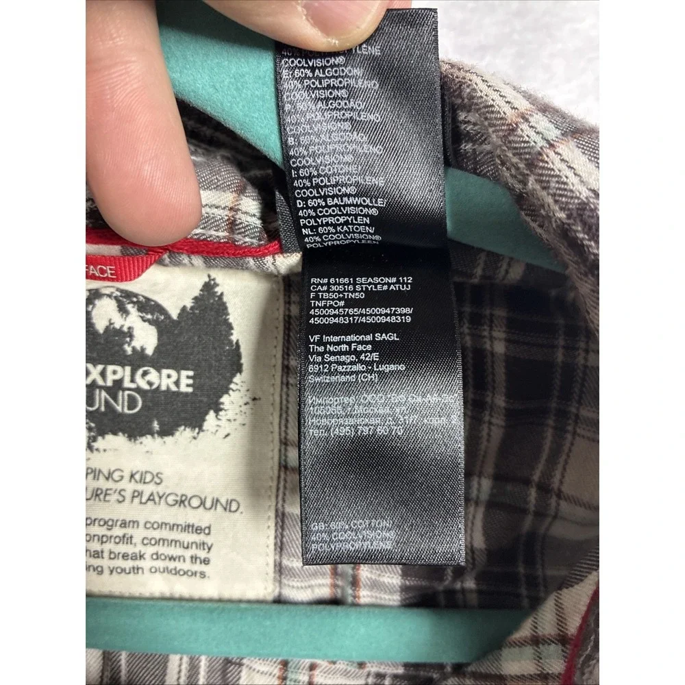 North Face Plaid Flannel Explore Fund Hiking Long Sleeve Cabincore Mens‎ 2XL